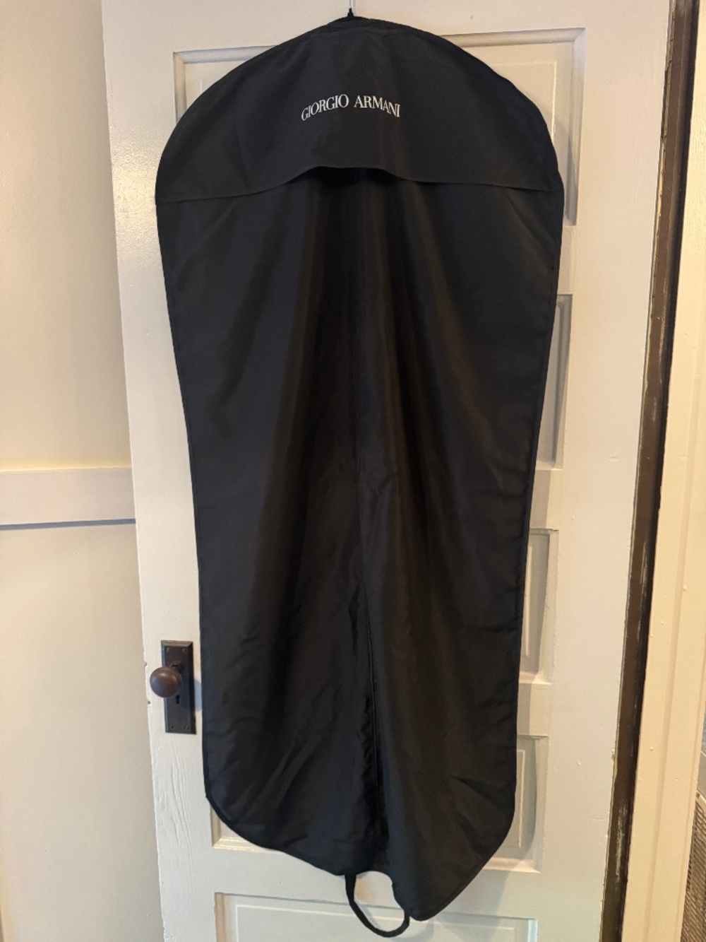AUTHENTIC GIORGIO ARMANI CLASSIC BLACK SUIT/GARMENT BAG